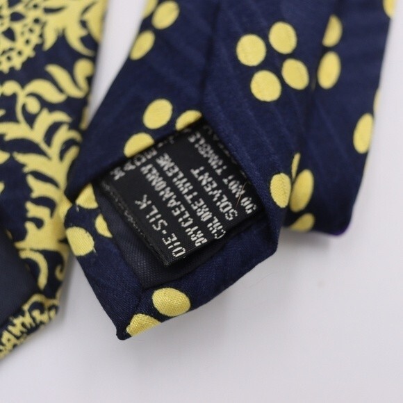 Versace V2 Vintage Royal Purple Floral Silk Neck Tie 60” x 3.5” Menswear - Picture 6 of 9